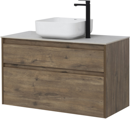 Тумба под раковину Aquanet Nova Lite 100 дуб рустикальный (2 ящика)