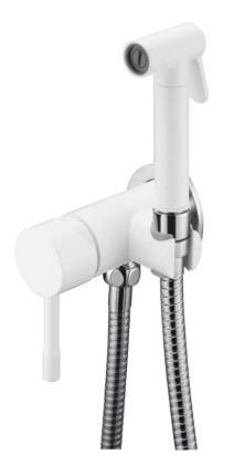 Смеситель гигиенический, Uno. White Chrome