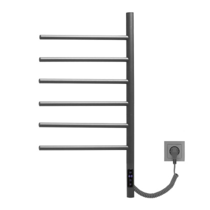 Полотенцесушитель электрический Vincea VTD-1S2CGE 43х80, графит, таймер Полотенцесушитель электрический Vincea VTD-1S2CGE 43х80, графит, таймер