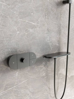 Душевой комплект Futura VSFW-2F12TMB термостатический встраиваемый, 3 режима, черный матовый Душевой комплект Futura VSFW-2F12TMB термостатический встраиваемый, 3 режима, черный матовый