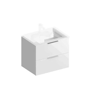 Тумба CUBO подвесная с ящиками 70, белая матовая