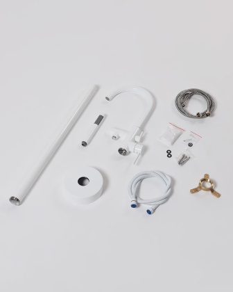 Смеситель для ванны/душа Orange Steel M99-336w напольный, белый