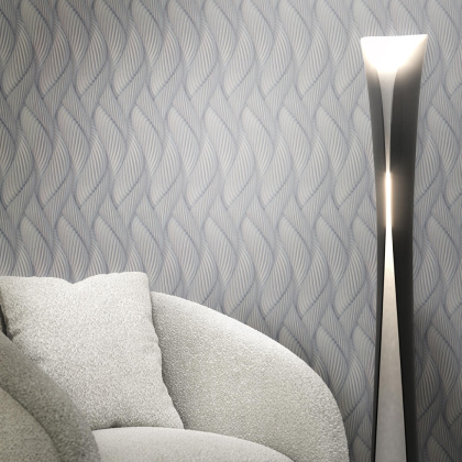 Обои виниловые Трессаж мотив, серый