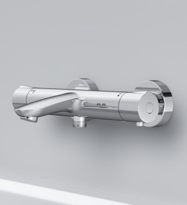 F40950A02 Inspire V2.0, набор 3в1: Смеситель д/умывальника, Смеситель д/ванны/душа с термостатом, душ. компл