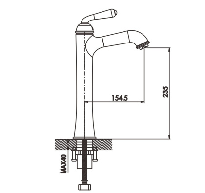 Смеситель для раковины латунь R0211H