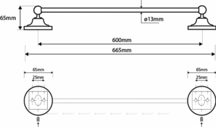 Держатель для полотенец Bemeta Retro 144104047