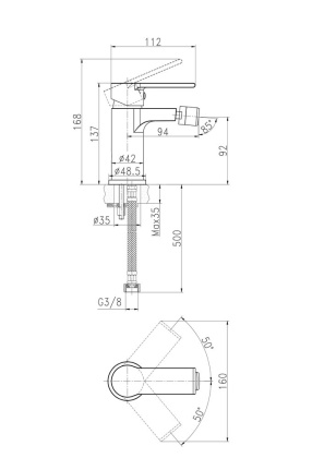 Смеситель BRASKO для биде