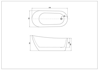 Акриловая ванна Акватек Лагуна 170х78 AQ-K133778WT