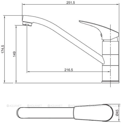 Смеситель для кухни Aquanet Atletic AF310-40С