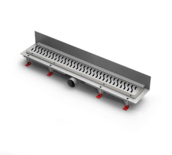 Душевой лоток 85 см Creto Zigzag CRE-850 ZN-P с решеткой, хром