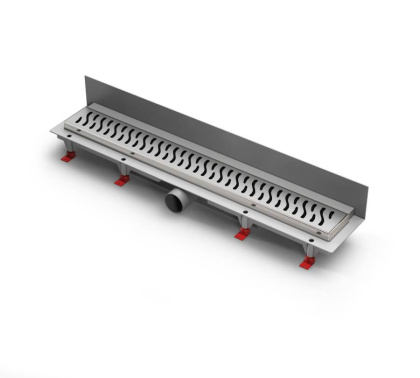 Душевой лоток 85 см Creto Zigzag CRE-850 ZN-P с решеткой, хром