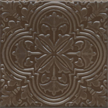 Декор Фес коричневый глянцевый 15x15x0,69