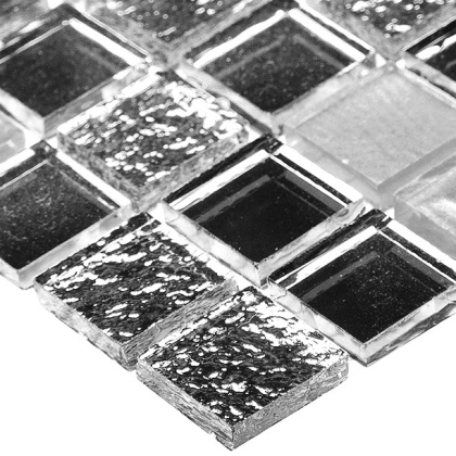 Стеклянная мозаика, Mix Inox 15x15, Metal Стеклянная мозаика, Mix Inox 15x15, Metal