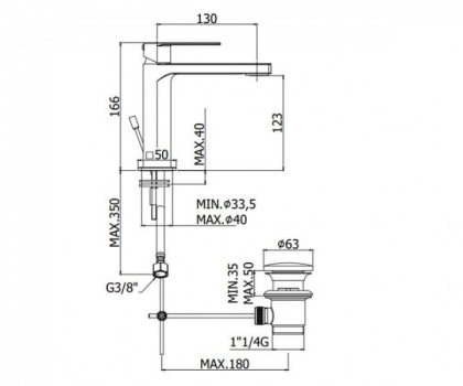 Смеситель для раковины Paffoni Tango TA075CR хром Смеситель для раковины Paffoni Tango TA075CR хром