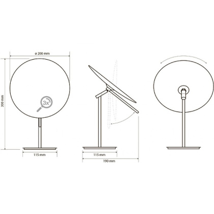 Косметическое зеркало без подсветки