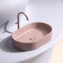 Умывальник чаша накладная овальная (цвет Розовый Матовый) Element 608*385*122мм