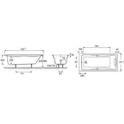 Акриловая ванна Jacob Delafon Odeon 180x80 E6048RU-00, шт