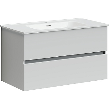 Тумба подвесная SANCOS Urban 890х450х550, c двумя ящиками оснащенными доводчиками, белый глянец , арт. UR90W