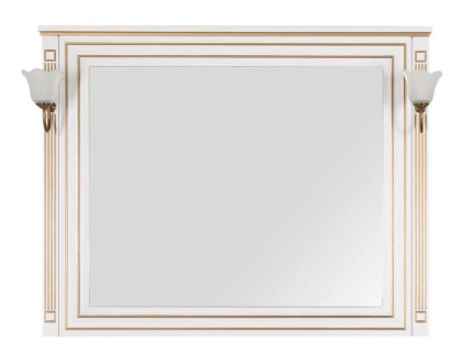 Зеркало Aquanet Паола 120 белый/золото