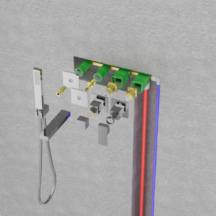 Смеситель встроенный для ванны с душем Timo Selene 2014/00YSM хром