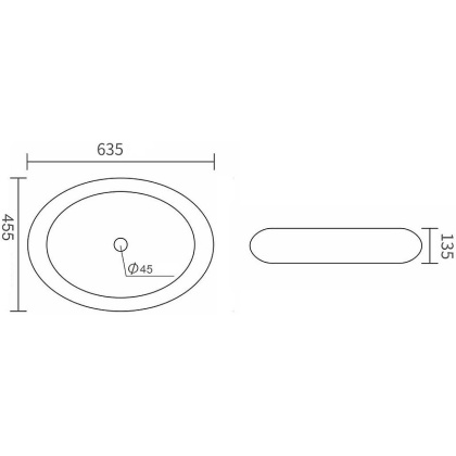 Раковина Orange B08-640w накладная, белый