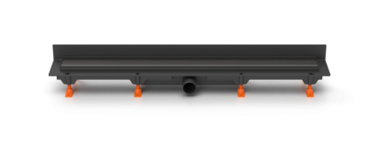 Душевой лоток 95 см Creto Uni CRE-950 UB-P с решеткой, черный