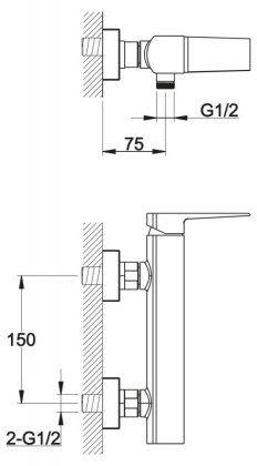 ARLIE Смеситель для душа, хром ARL-ESDM-CRM