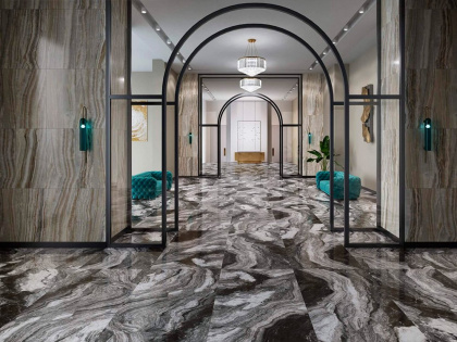 Ониче зелёный светлый лаппатированный обрезной 60x119,5x0,9