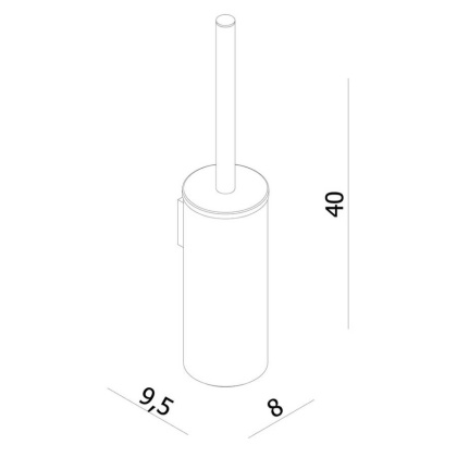 Ершик подвесной OMNIRES UN10620/OBL  (черный)