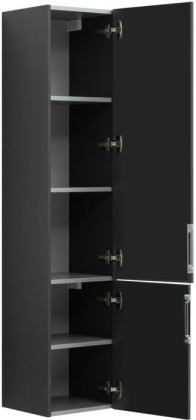 Шкаф-пенал для ванной Aquanet Алвита 35 серый антрацит