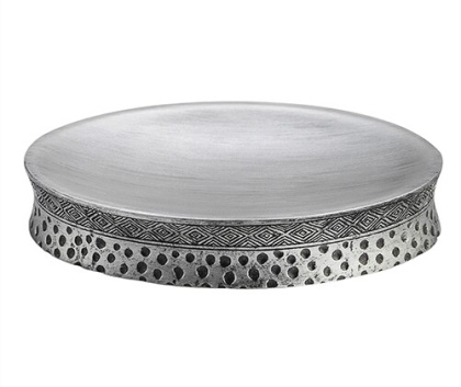 Мыльница Salm, 13,6х2,4х9,6 см, цвет серебро, K-7629