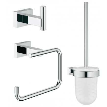 Комплект Grohe Essentials Cube из 3 предметов, 18х59 см, хром, 40757001