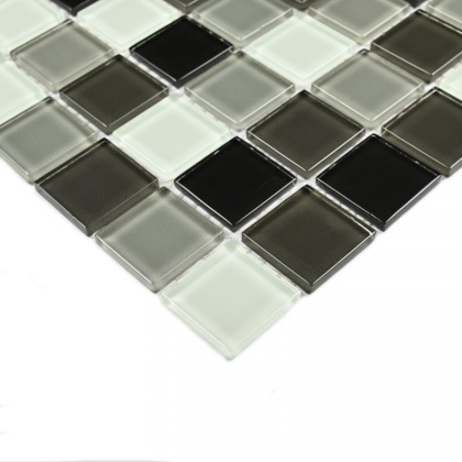 Мозаика стеклянная Carbon mix (чип 4*25*25) 300*300(22шт-1.98м2), м2