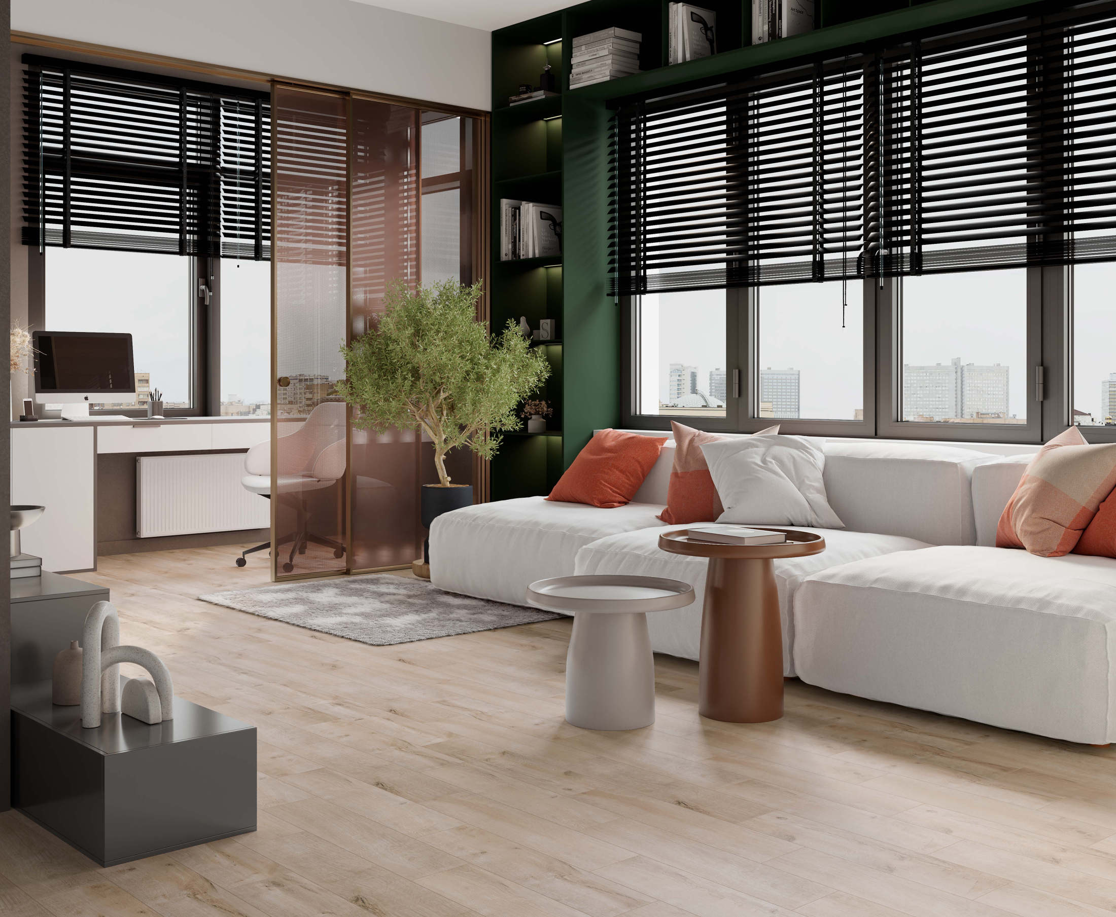 Lukas Керамогранит коричневый 14,7х59,4