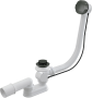Сифон для ванны автомат комплект, металл GUN METAL-глянец