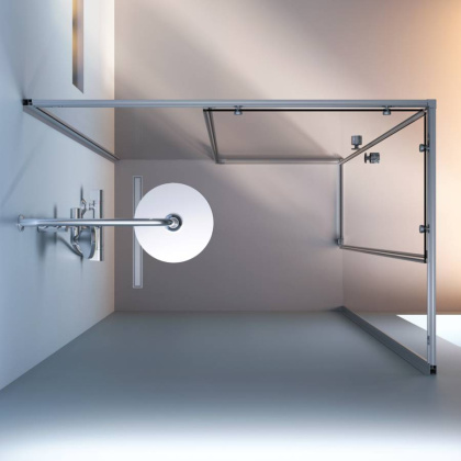 W94G-403-12080-MТ Душевое ограждение X-Joy Square Slide 120х80, мат Хром, прозрачное