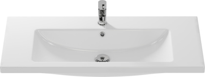 Прямоугольная мебельная раковина COMO с отверстием под смеситель, размером 100 см. Прямоугольная мебельная раковина COMO с отверстием под смеситель, размером 100 см.