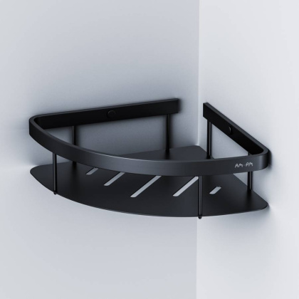 Полка для душа Sense L угловая, 6х30х23 см, черная, A745412