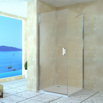 Душевой уголок RGW Leipzig LE-34 80x80 профиль Хром стекло прозрачное