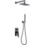 Смеситель встроенный + верхний душ + ручной душ Shine Gun Metall