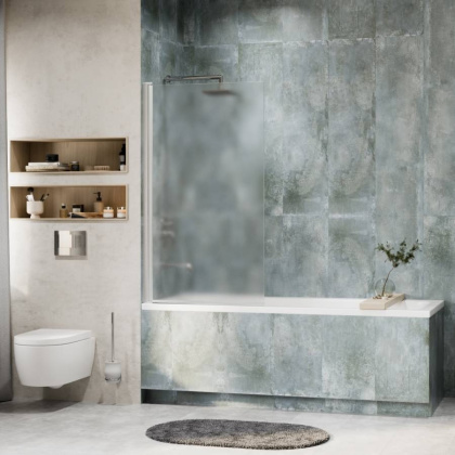 Berkel 48P01-80L Matt glass Стеклянная шторка на ванну Wasserkraft