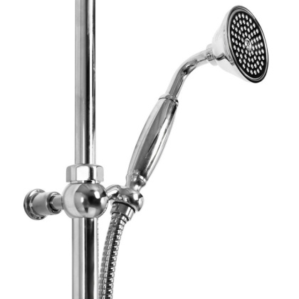 DIAMOND-CVD-02-Sw Душевая колонна со смесителем для ванны, верх и ручн душем, бронза ручки Swarovski