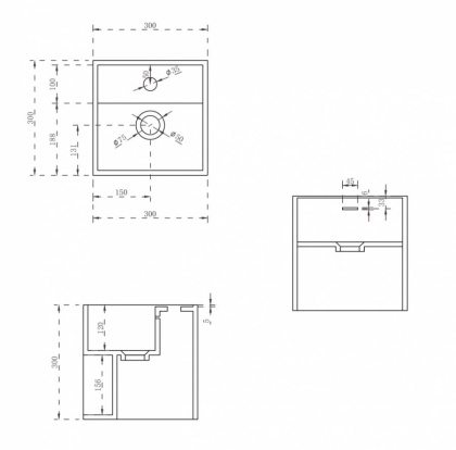 Тумба с раковиной ABBER Stein AS2639 подвесная, белая матовая