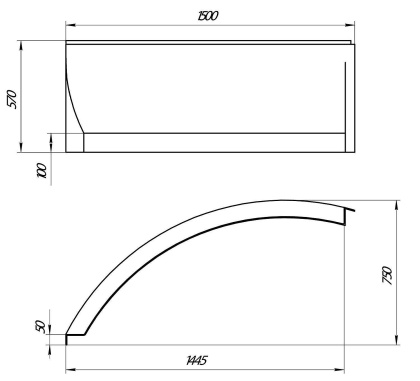 Панель CAVALLA 150х75 L