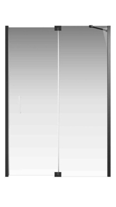 Душевая дверь Creto Tenta 123-WTW-140-C-B-8 стекло прозрачное EASY CLEAN, профиль черный, 140х200 см