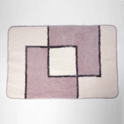 Коврик для ванной комнаты Ruwer, 90х60х1 см, розовый, BM-6705