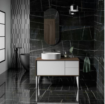 Керамогранит SG642102R Греппи черный обрезной лаппатированный 60*60*11 (4шт\1.44м2), м2