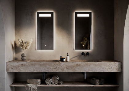 Зеркало для ванной комнаты  SANCOS Solo 350х800 с подсветкой, арт. SL35 Зеркало для ванной комнаты  SANCOS Solo 350х800 с подсветкой, арт. SL35