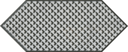 Декор 3 HGD\A482\35006 Келуш Черный/Белый (34см*14см*6,9мм) (10шт/0,476м2) Орнамент, шт