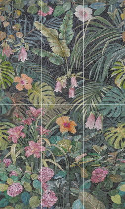 Панно VT\A251\6x\7000 Альвао зеленый,желто-оранжевый,розовый 100см*60см*8мм (1уп/2шт/)комплект, компл